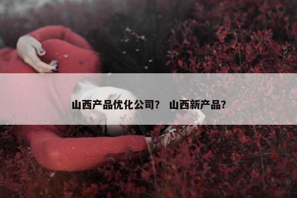 山西产品优化公司？ 山西新产品？