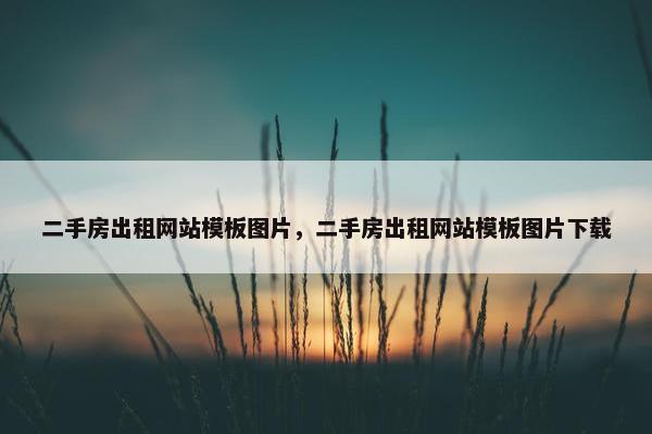 二手房出租网站模板图片，二手房出租网站模板图片下载