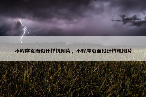 小程序页面设计样机图片，小程序页面设计样机图片