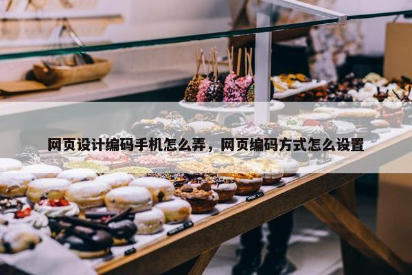 网页设计编码手机怎么弄，网页编码方式怎么设置