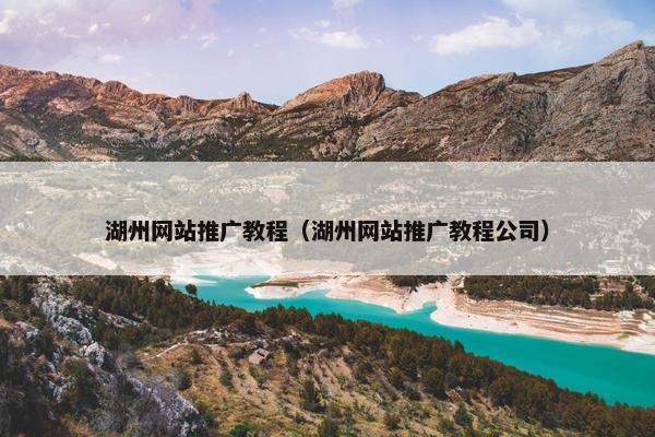 湖州网站推广教程（湖州网站推广教程公司）