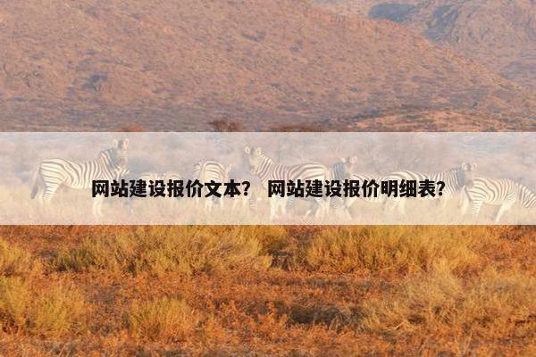 网站建设报价文本？ 网站建设报价明细表？