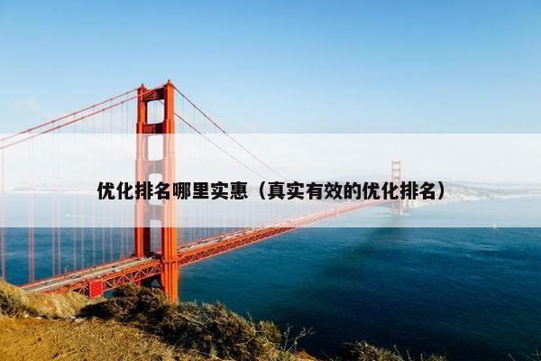 优化排名哪里实惠（真实有效的优化排名）