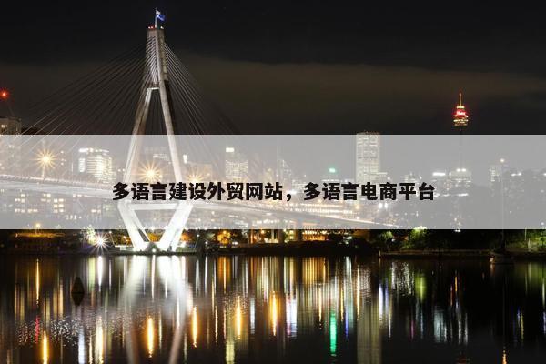 多语言建设外贸网站，多语言电商平台