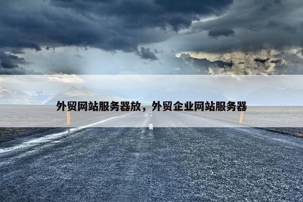 外贸网站服务器放，外贸企业网站服务器