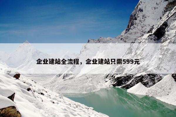 企业建站全流程，企业建站只需599元
