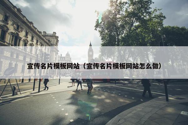 宣传名片模板网站（宣传名片模板网站怎么做）