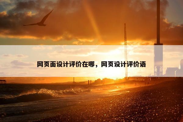 网页面设计评价在哪，网页设计评价语
