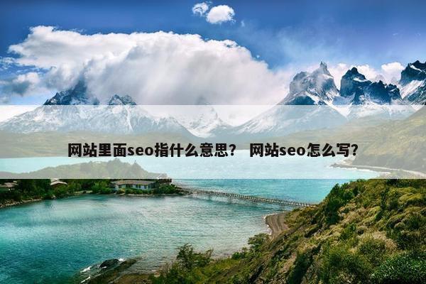 网站里面seo指什么意思？ 网站seo怎么写？