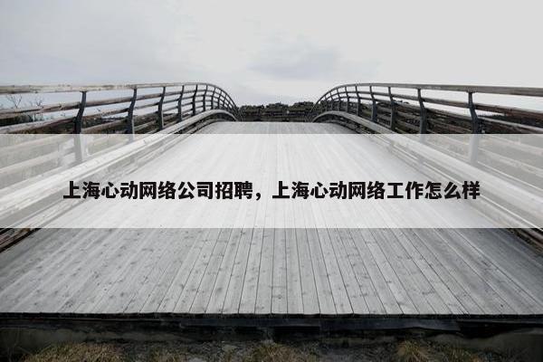 上海心动网络公司招聘，上海心动网络工作怎么样