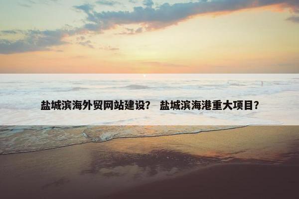 盐城滨海外贸网站建设？ 盐城滨海港重大项目？