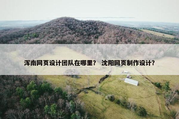 浑南网页设计团队在哪里？ 沈阳网页制作设计？