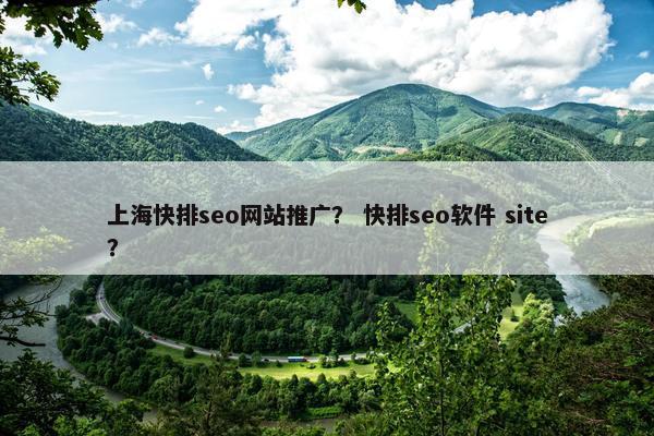 上海快排seo网站推广？ 快排seo软件 site？