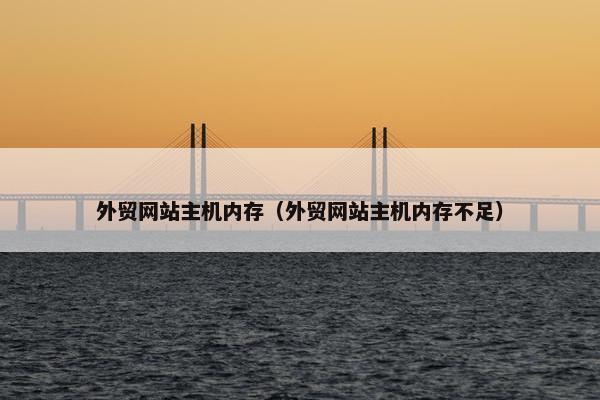 外贸网站主机内存（外贸网站主机内存不足）