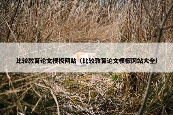 比较教育论文模板网站（比较教育论文模板网站大全）