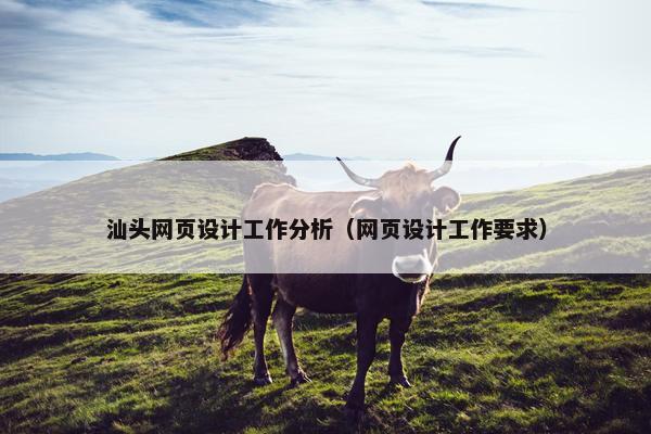 汕头网页设计工作分析（网页设计工作要求）