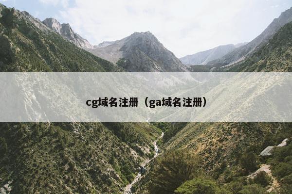cg域名注册（ga域名注册）