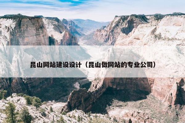 昆山网站建设设计（昆山做网站的专业公司）