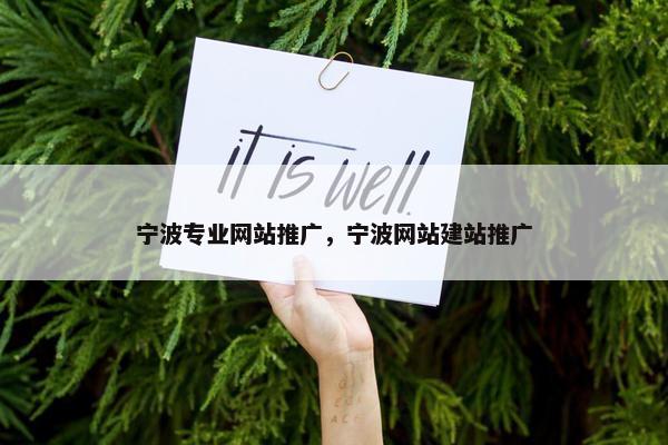宁波专业网站推广，宁波网站建站推广