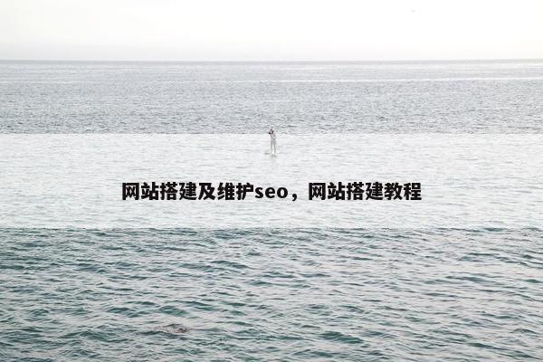 网站搭建及维护seo，网站搭建教程