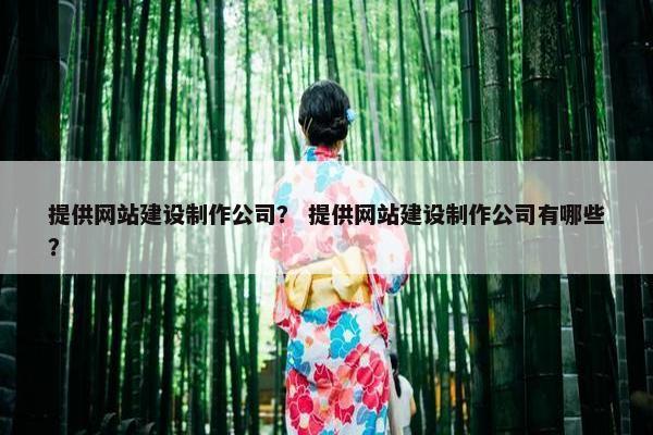 提供网站建设制作公司？ 提供网站建设制作公司有哪些？