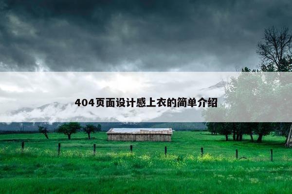 404页面设计感上衣的简单介绍