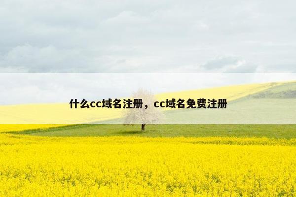什么cc域名注册，cc域名免费注册