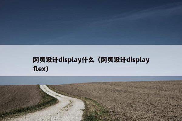 网页设计display什么（网页设计displayflex）