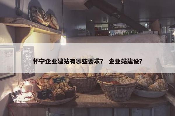 怀宁企业建站有哪些要求？ 企业站建设？