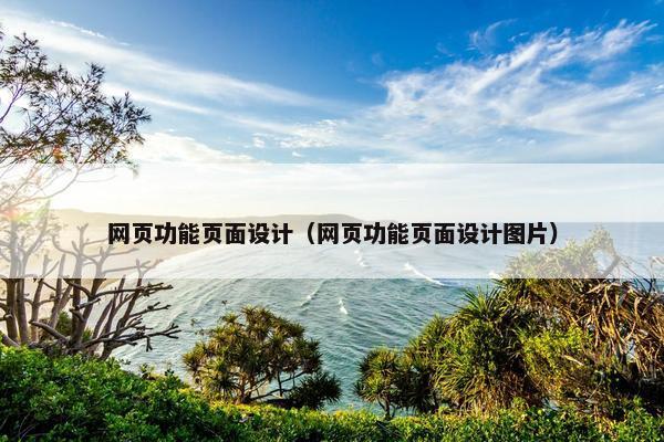 网页功能页面设计（网页功能页面设计图片）