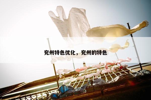 兖州特色优化，兖州的特色