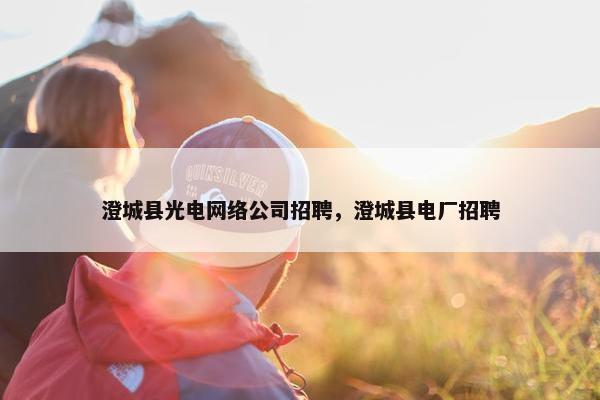 澄城县光电网络公司招聘，澄城县电厂招聘