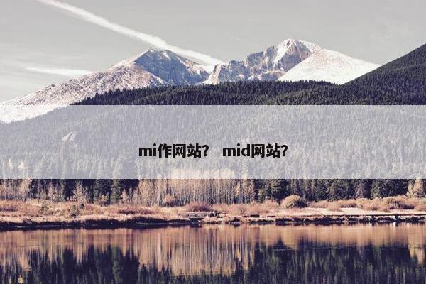 mi作网站？ mid网站？