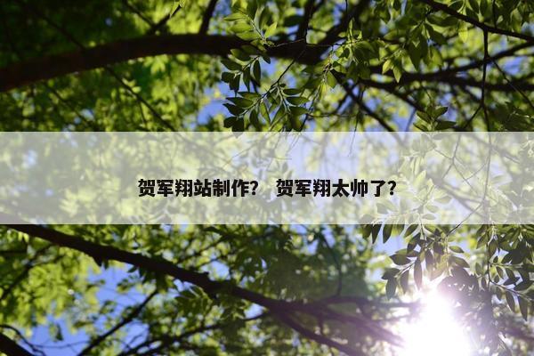 贺军翔站制作？ 贺军翔太帅了？