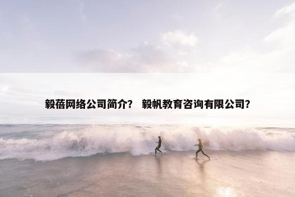 毅蓓网络公司简介？ 毅帆教育咨询有限公司？