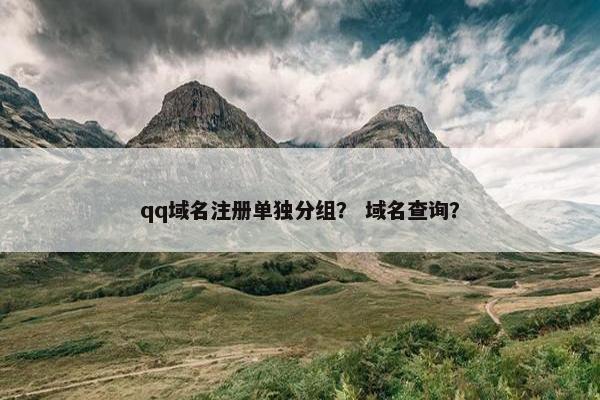 qq域名注册单独分组？ 域名查询？