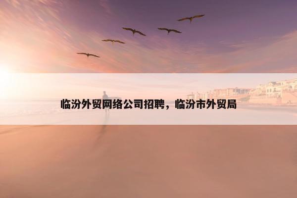 临汾外贸网络公司招聘，临汾市外贸局