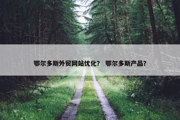 鄂尔多斯外贸网站优化？ 鄂尔多斯产品？