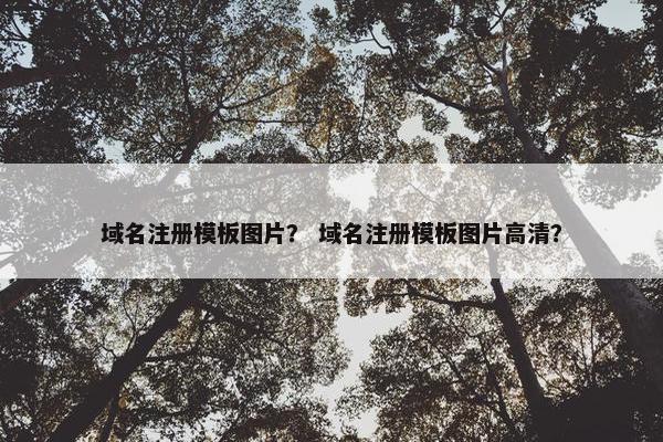 域名注册模板图片？ 域名注册模板图片高清？