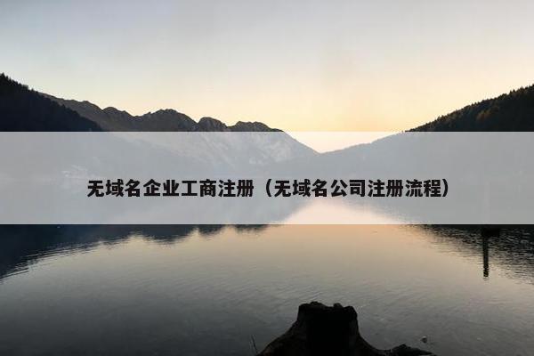 无域名企业工商注册（无域名公司注册流程）