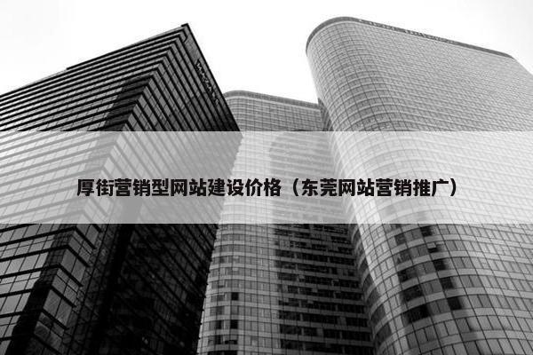 厚街营销型网站建设价格（东莞网站营销推广）