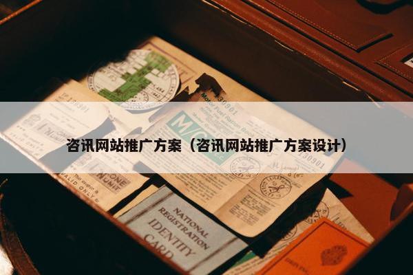 咨讯网站推广方案（咨讯网站推广方案设计）