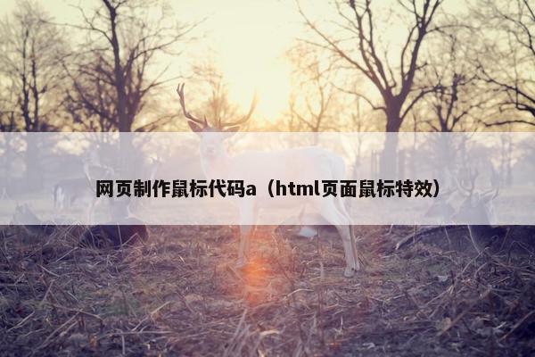 网页制作鼠标代码a（html页面鼠标特效）