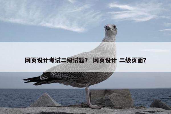 网页设计考试二级试题？ 网页设计 二级页面？
