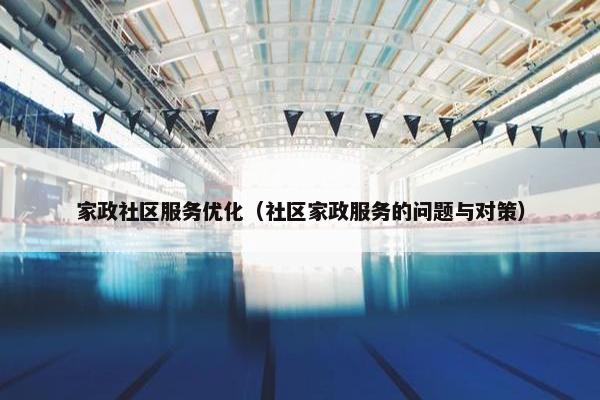 家政社区服务优化（社区家政服务的问题与对策）