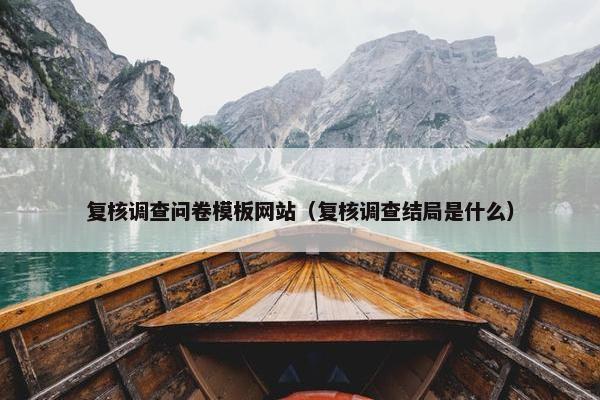 复核调查问卷模板网站（复核调查结局是什么）