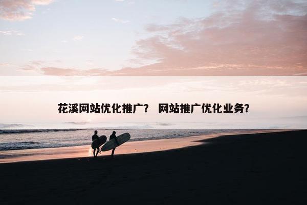 花溪网站优化推广？ 网站推广优化业务？