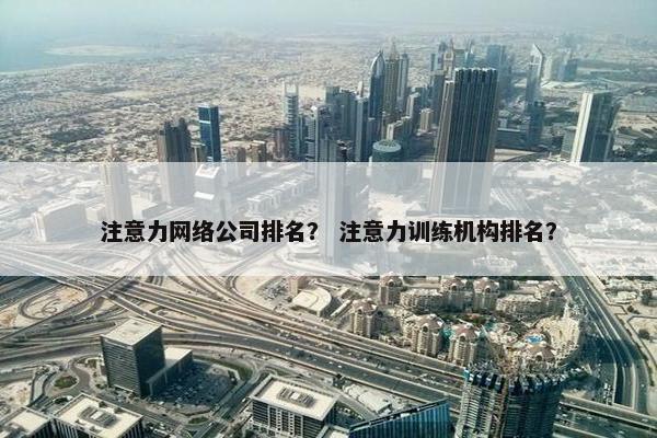 注意力网络公司排名？ 注意力训练机构排名？