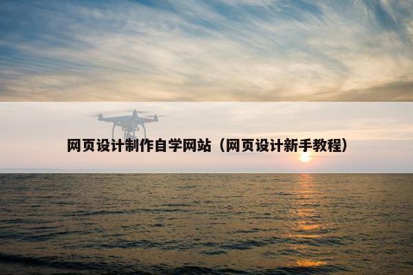 网页设计制作自学网站（网页设计新手教程）