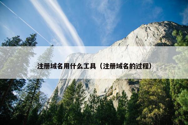 注册域名用什么工具（注册域名的过程）